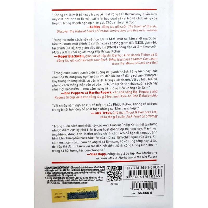 Mười Sai Lầm Chết Người Trong Tiếp Thị - Các Dấu Hiệu Và Giải Pháp - Philip Kotler 295084