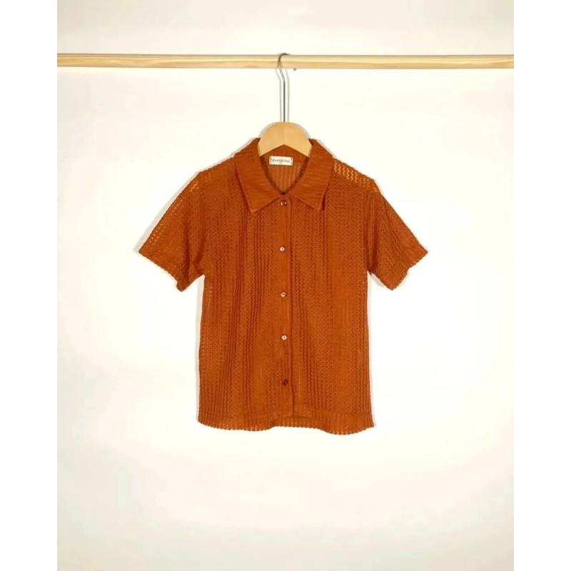 Áo Polo Mongtoghi Nhật Cài Khuy Nhà Maplecinq , chất len móc Size S  444340