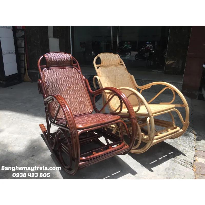 Ghế bập bênh mây tự nhiên thư giãn 789266