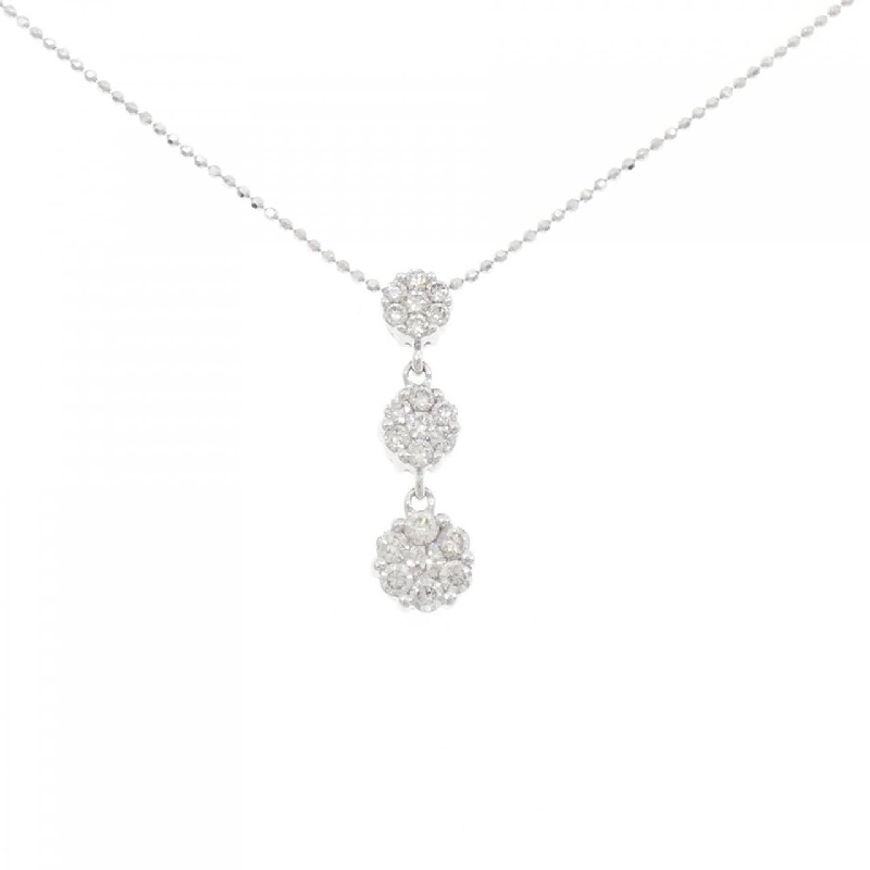 K18WG Hoa Kim Cương Dây Chuyền 1.00CT - Hàng hiệu Chính hãng 861446