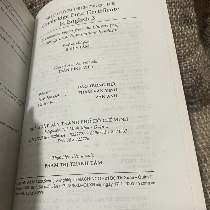 Cambridge Practice Tests for First Certificate - 6 cuốn  1007011