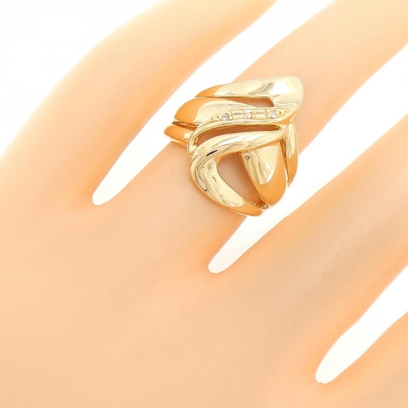 Nhẫn kim cương K18YG 0.02CT 669785