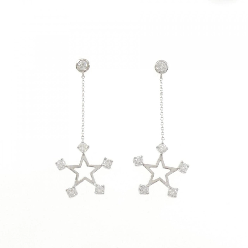 K18WG Bông tai kim cương sao 0.80CT - Hàng hiệu Chính hãng 870870