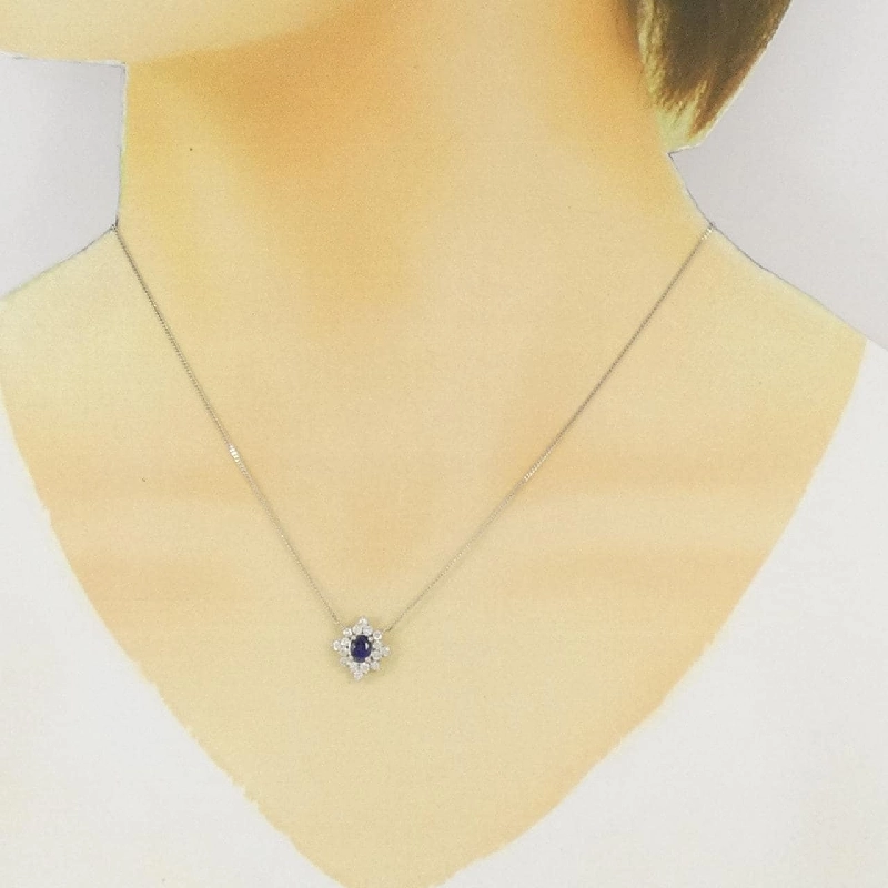 Dây chuyền Sapphire PT900/PT850 - Hàng hiệu Authentic 858493