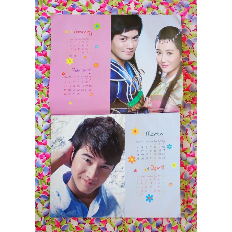 Lịch 4 tờ trong tạp chí xưa (Năm 2012) 738738