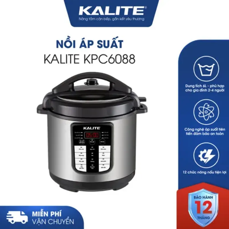 Nồi áp suất KALITE KPC6088 hầm nhừ ninh nhanh giữ trọn dinh dưỡng 577509