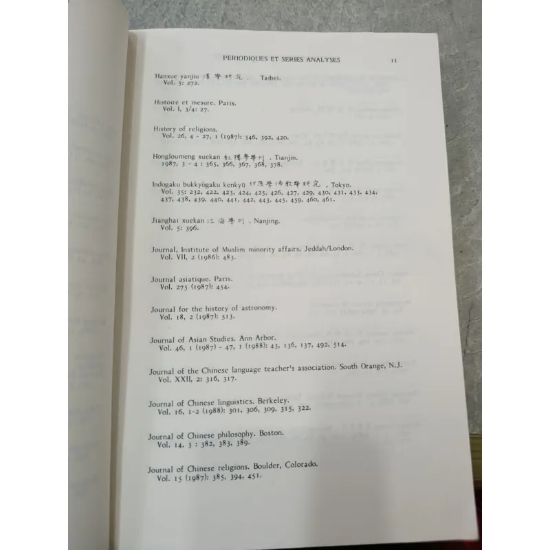REVUE BIBLIOGRAPHIQUE DE SINOLOGIE 1988/6 - TÁI TẠO TÀI LIỆU THAM KHẢO HÀNH HỌC 1988/6 560246