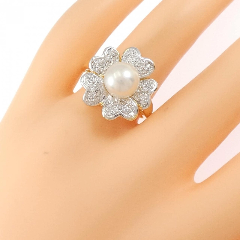 Nhẫn ngọc trai Akoya 8mm K18YG/K18WG - Hàng hiệu Chính hãng 847265