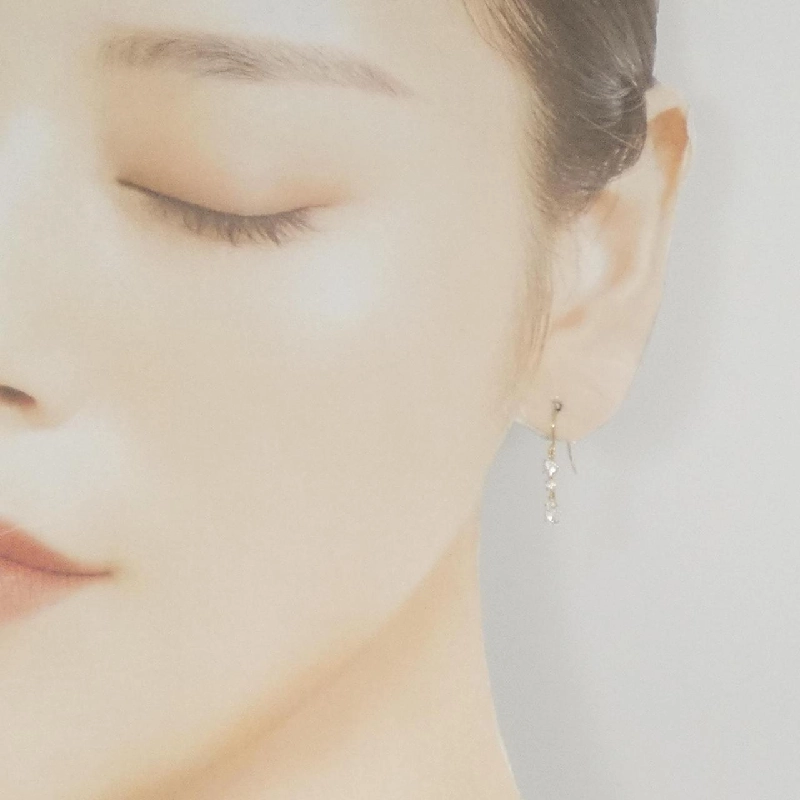 K18YG Bông tai Cubic - Hàng hiệu Chính hãng 870822