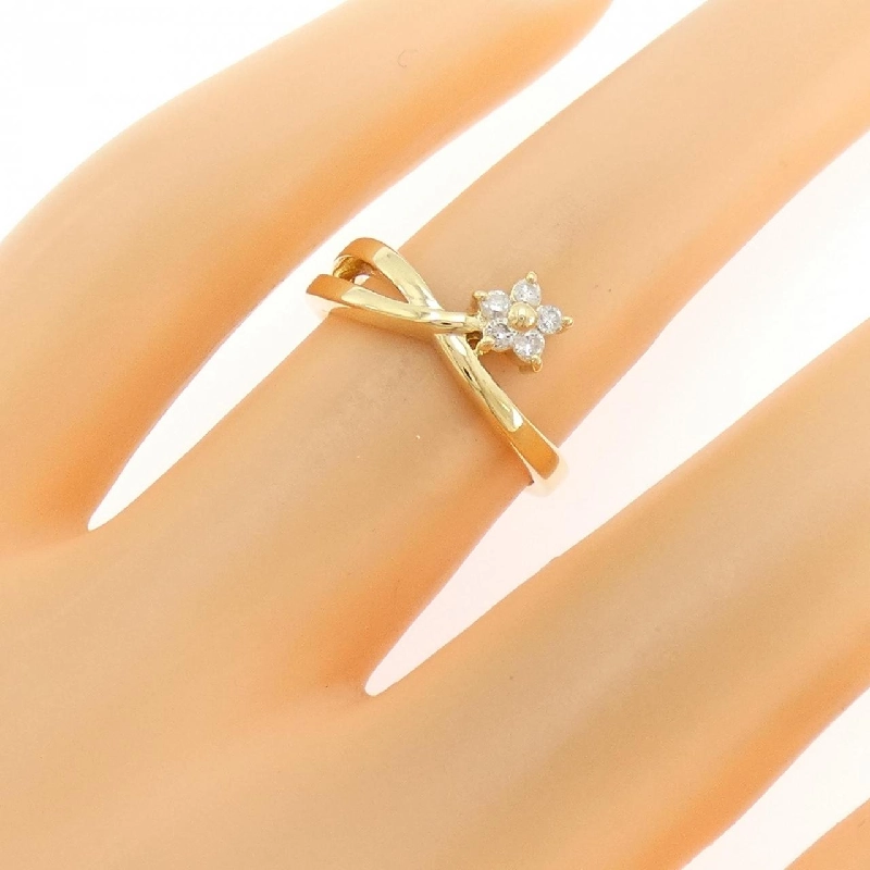 Nhẫn kim cương hoa K18YG 0.08CT - Hàng hiệu Authentic 852234
