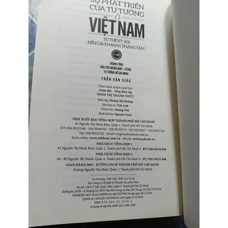 Sự phát triển của tư tưởng ở Việt Nam( từ thế kỷ XIX đến cách mạng tháng tám ) ( 3 tập) 1019404