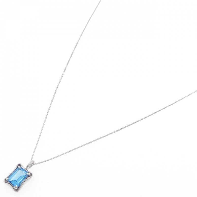 K18WG Blue Topaz Necklace - Hàng hiệu Authentic 862826