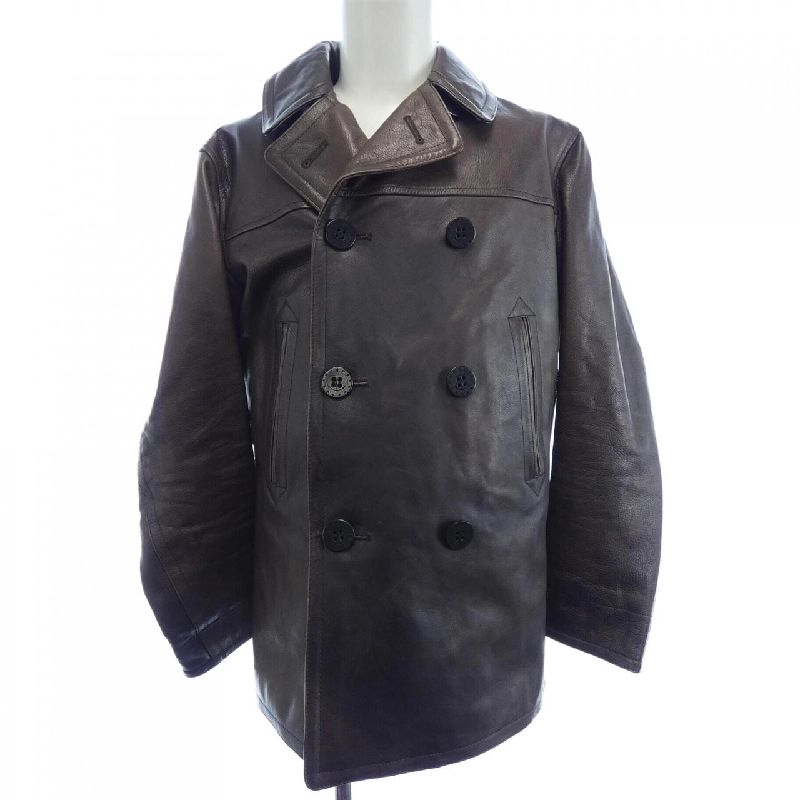 Áo khoác da Kentner Leather Pea Coat - Hàng hiệu Authentic 888699
