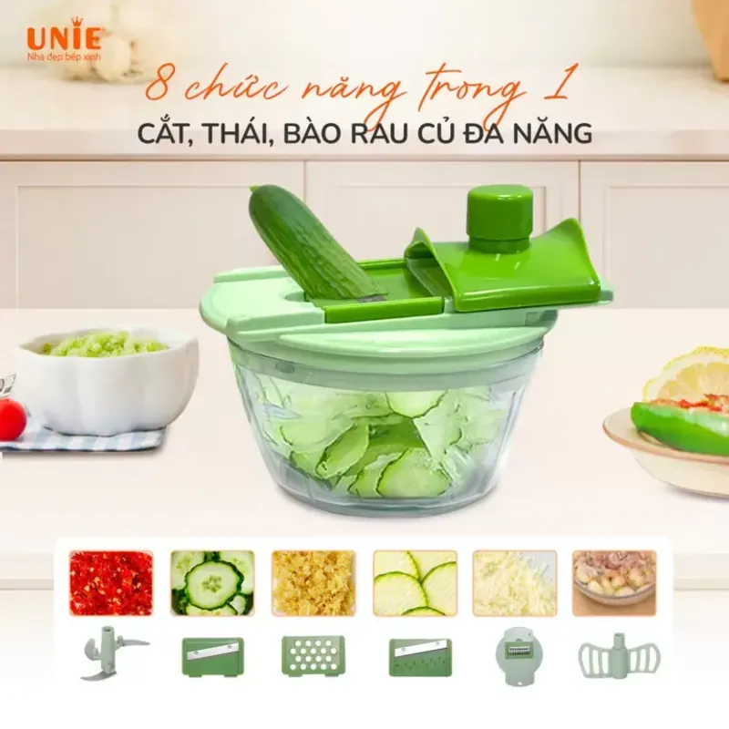 BỘ DỤNG CỤ XAY, CẮT UNIE UC400M MÀU XANH CHÍNH HÃNG MỚI 100% 591055