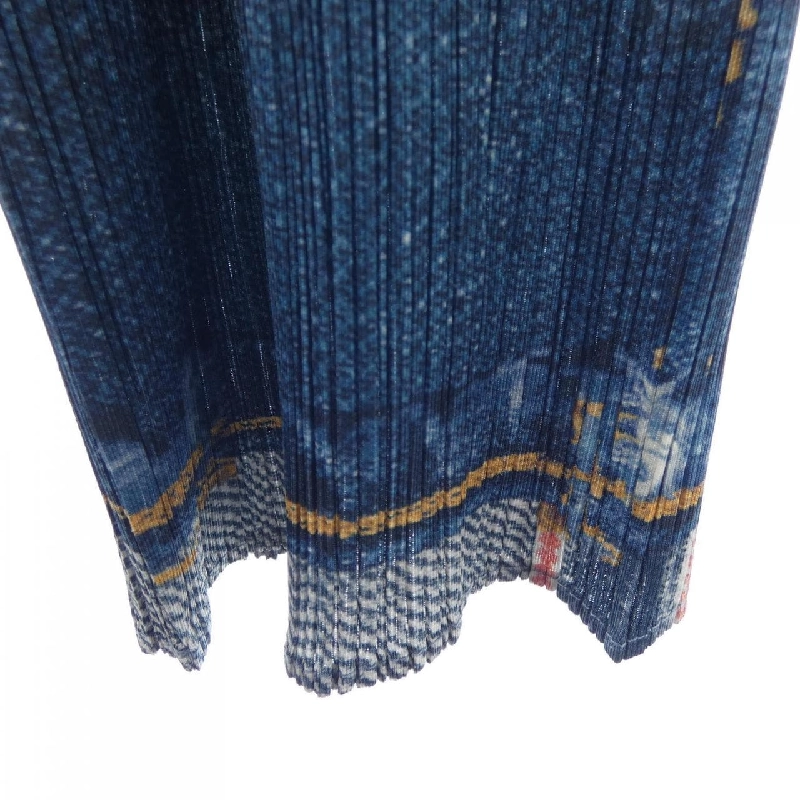 Pleats Please 2018 In chuyển denim PP81-JF694 7573022 Quần 646749