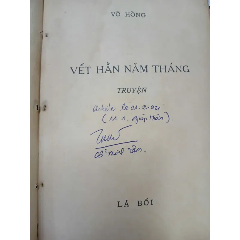VẾT HẰN NĂM THÁNG - VÕ HỒNG 703679