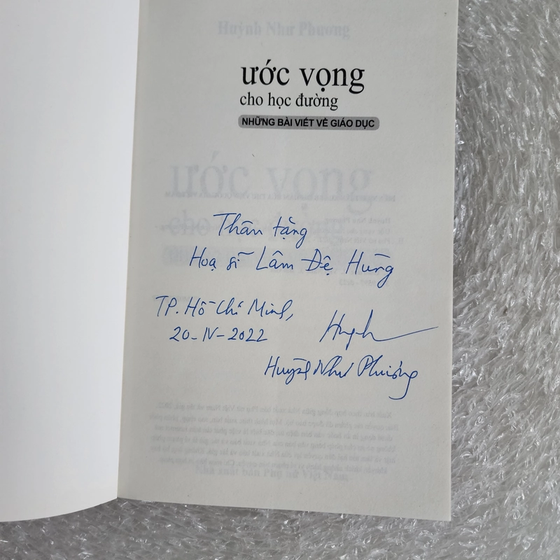 Ước vọng cho học đường những bài viết về giáo dục | thủ bút GS Huỳnh Như Phương  460448