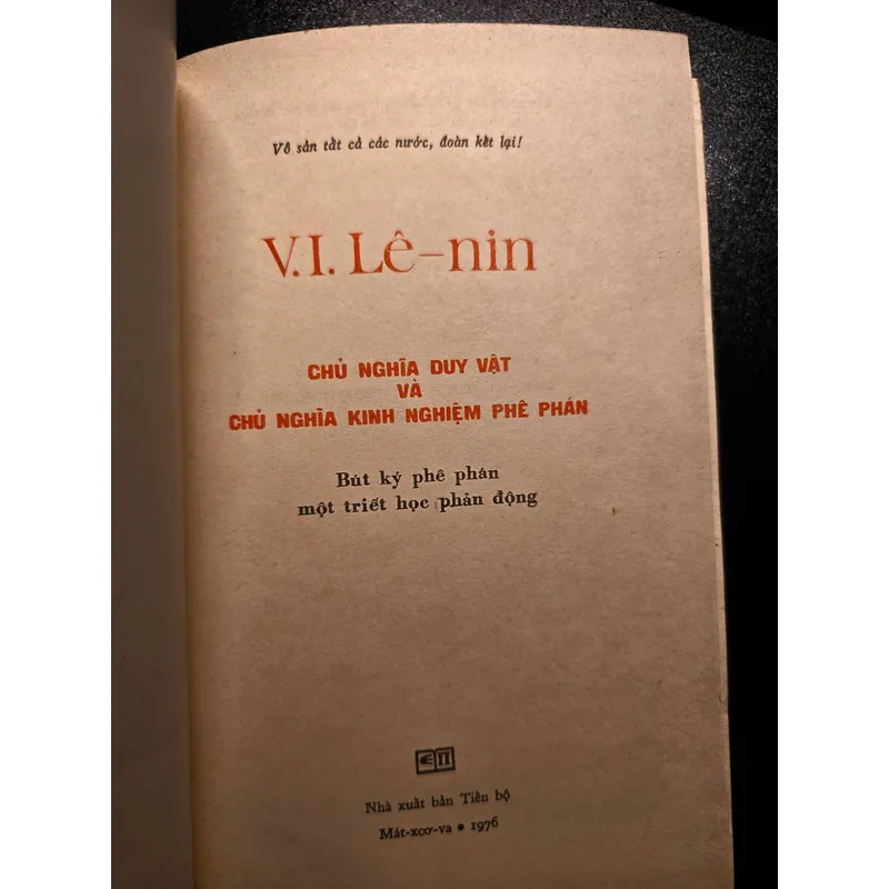 Chủ nghĩa duy vật và chủ nghĩa kinh nghiệm phê phán - LENIN 674954