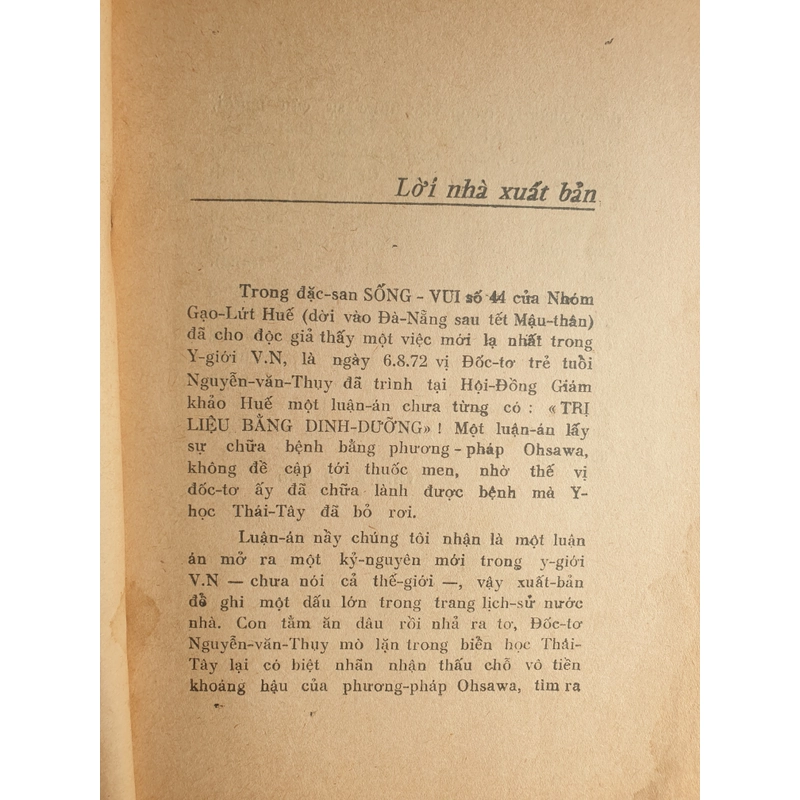 Trị liệu bằng dinh dưỡng phương pháp Ohsawa (sách xưa quá đẹp, 1973) 475805