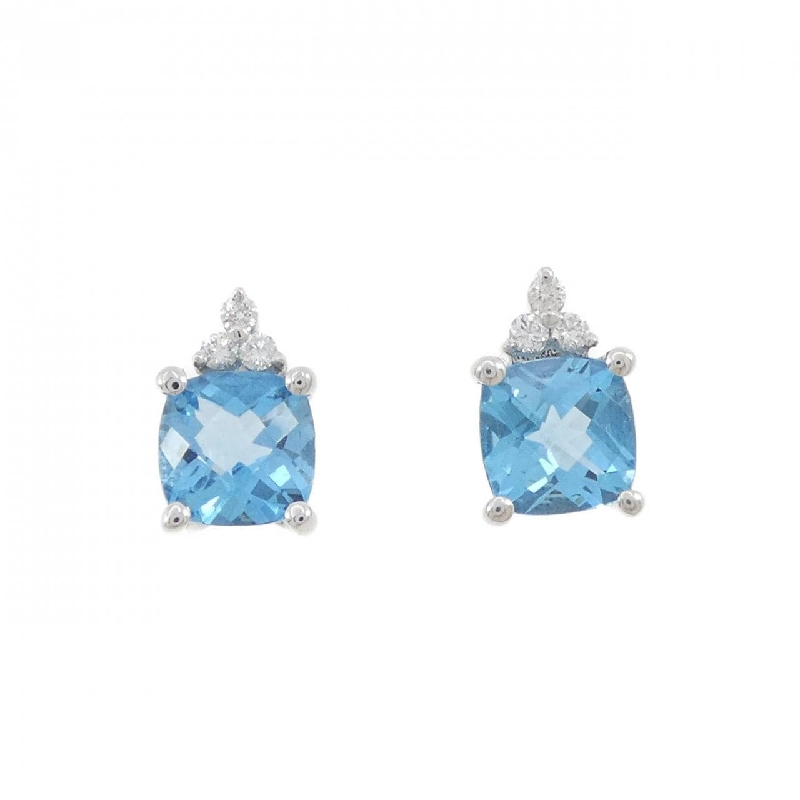 K14WG Blue Topaz Bông Tai - Hàng hiệu Chính hãng 869822