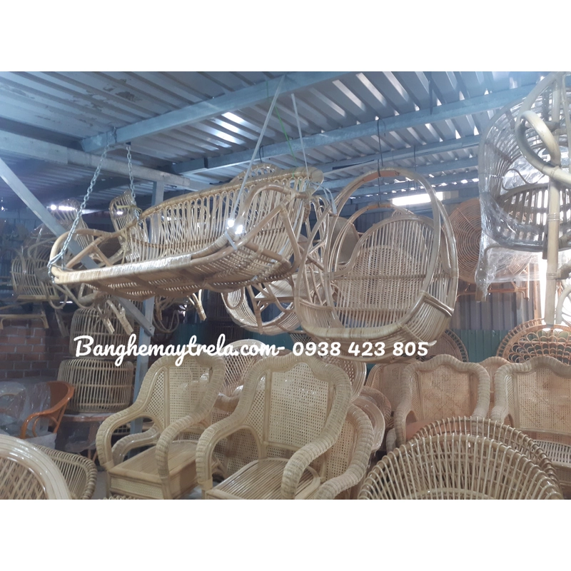 Ghế xích đu đôi mây 460701
