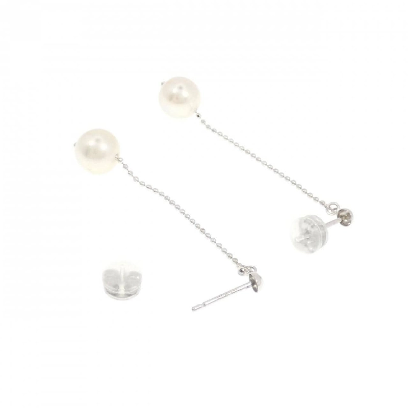 K18WG Bông tai ngọc trai Akoya 7.4mm - Hàng hiệu Chính hãng 871117