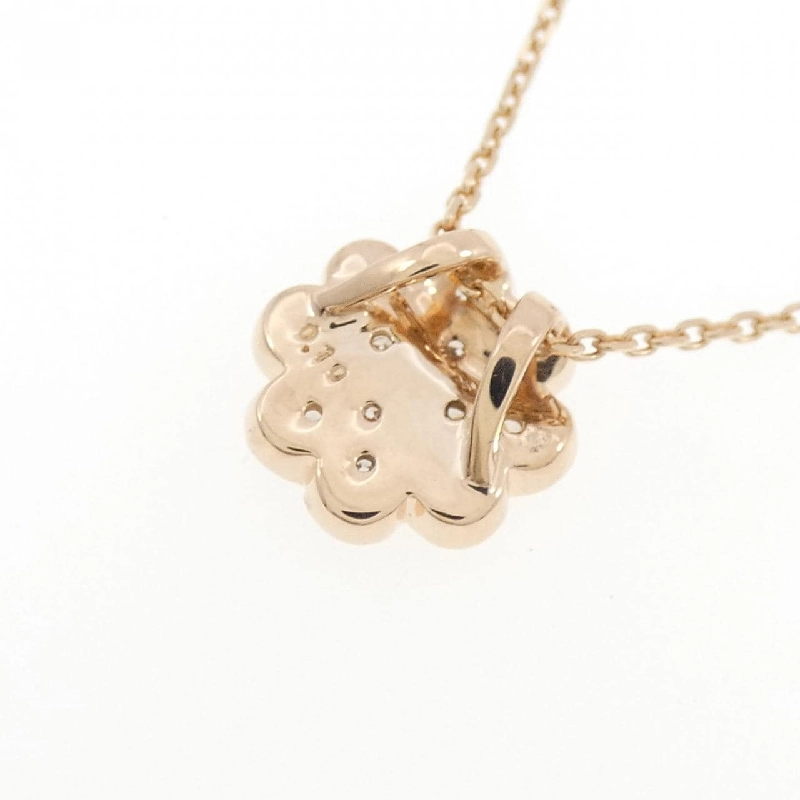 K10PG Cỏ ba lá Dây chuyền kim cương 0.10CT - Hàng hiệu Chính hãng 857625