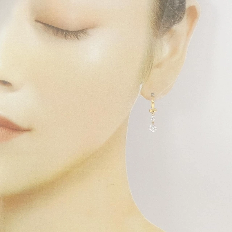 K18YG Bông tai Cubic - Hàng hiệu Chính hãng 870849