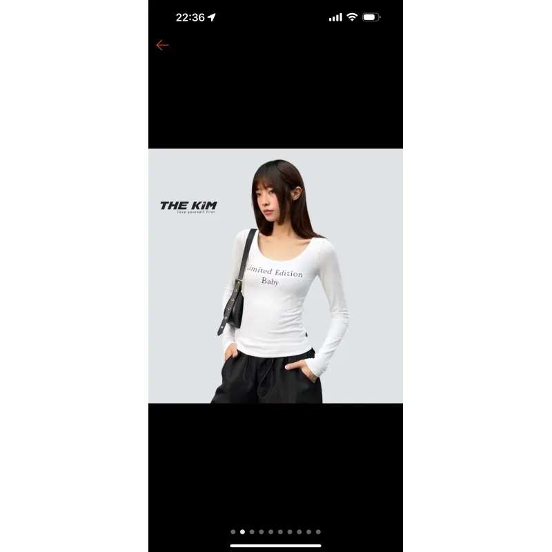 Áo thun dài tay cổ tròn The Kim, chất liệu 100% cotton Limited edition baby 753083