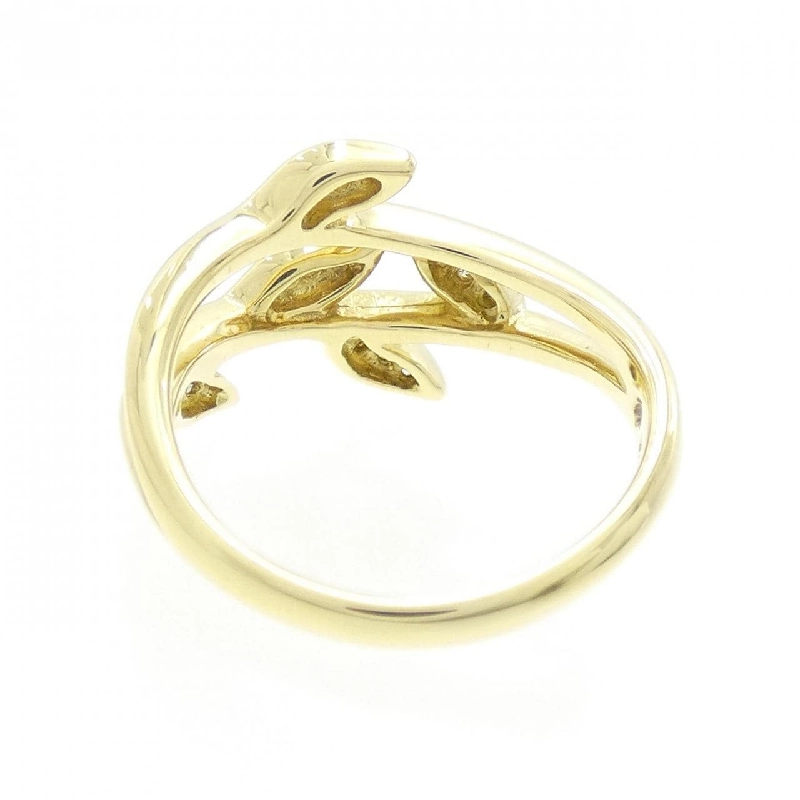 Nhẫn kim cương K18YG hình lá 0.11CT 671768