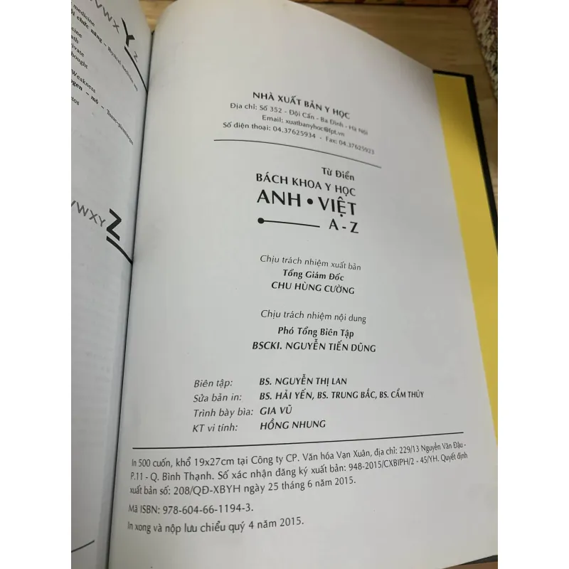 Từ Điển Bách Khoa Y Học Anh - Việt, A-Z - Ngô Gia Hy chủ biên 715854
