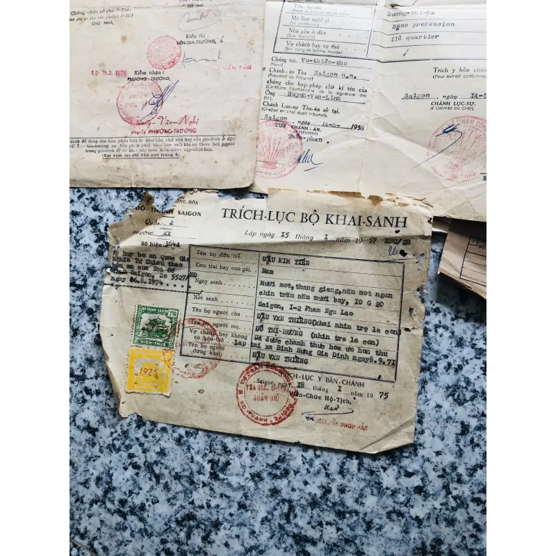 Bán lô giấy tờ xưa 995211