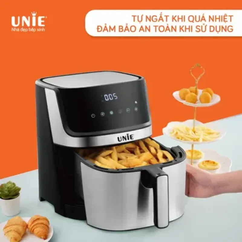 NỒI CHIÊN KHÔNG DẦU UNIE UE-600 – 6.5L • 8 CHẾ ĐỘ NẤU CHUYÊN SÂU • GIẢM 90% CHẤT BÉO 722788