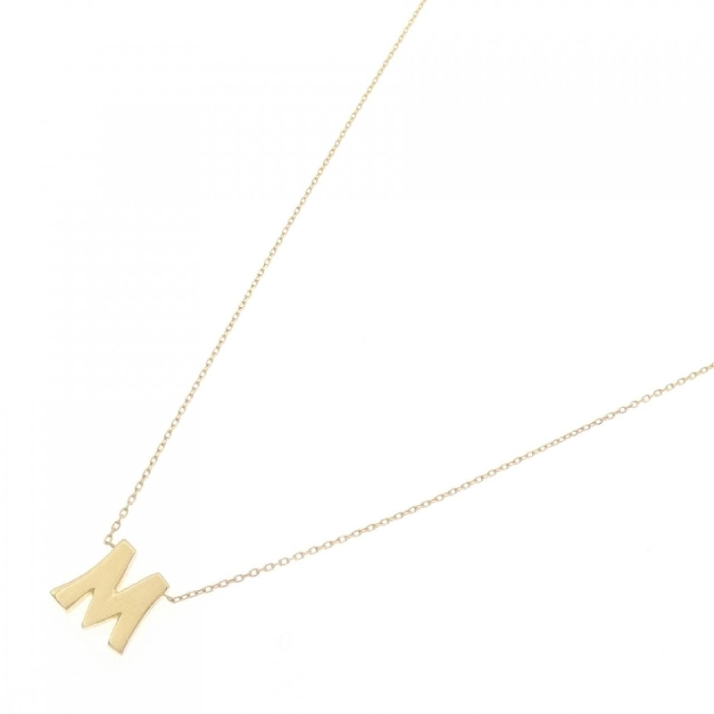 K18YG Chữ cái M Dây chuyền - Hàng hiệu Chính hãng 859343
