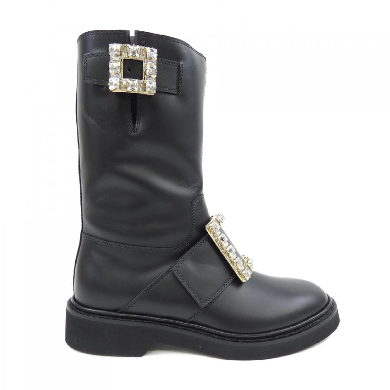 Giày bốt ROGER VIVIER Viv Ranger Strap Buckle - Hàng hiệu Chính hãng 827704