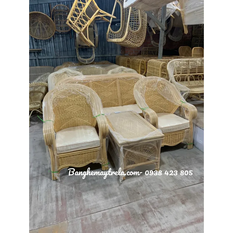 Sofa salon mây đan kín 790114
