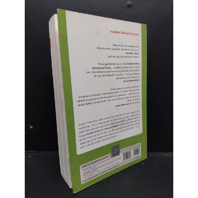Cổ phiếu thường lợi nhuận phi thường mới 80% ố bẩn gãy gáy 2017 HCM1008 Philip A. Fisher KINH TẾ - TÀI CHÍNH - CHỨNG KHOÁN 339624