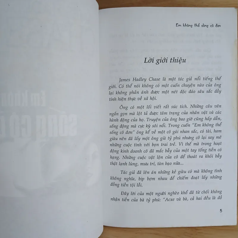 Tiểu Thuyết Trinh Thám - Em Không Thể Sống Cô Đơn (James Hadley Chase) 315706