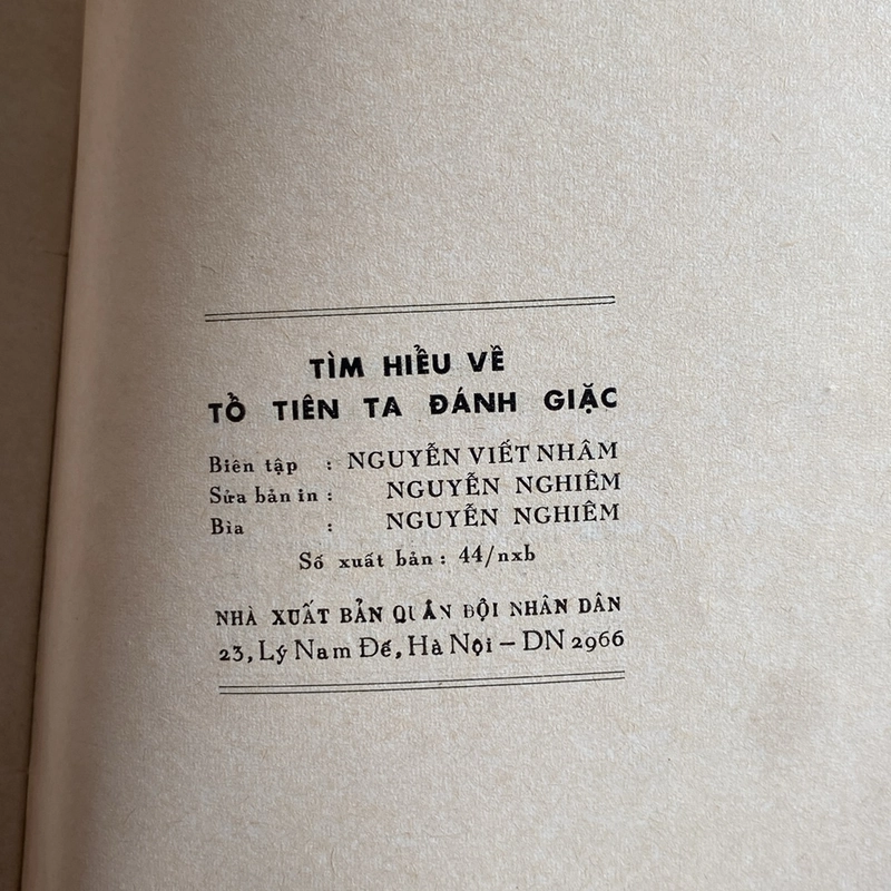 TÌM HIỂU TỔ TIÊN TA ĐÁNH GIẶC (XB 1972) 507348