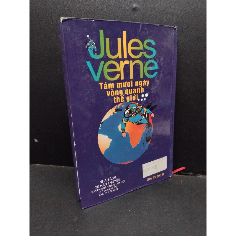 Tám mươi ngày vòng quanh thế giới Jules Verne mới 70% bẩn bìa, ố nhẹ, ẩm, bìa cứng 2009 HCM.ASB3010 542742
