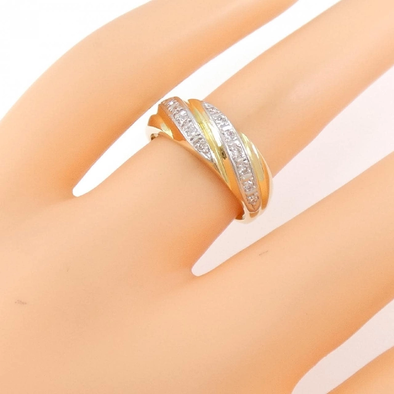 Nhẫn kim cương K18YG/PT850 0.17CT 673288