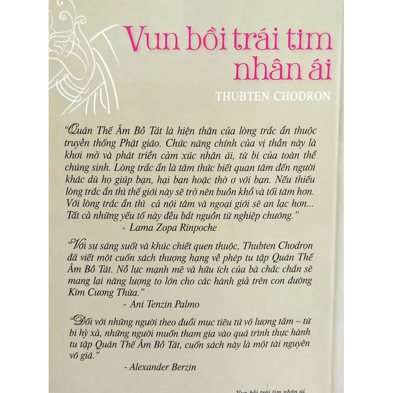 Vun Bồi Trái Tim Nhân Ái - Phương pháp tu tập Quán Thế Âm Bồ Tát / Thubten Chodron 162455