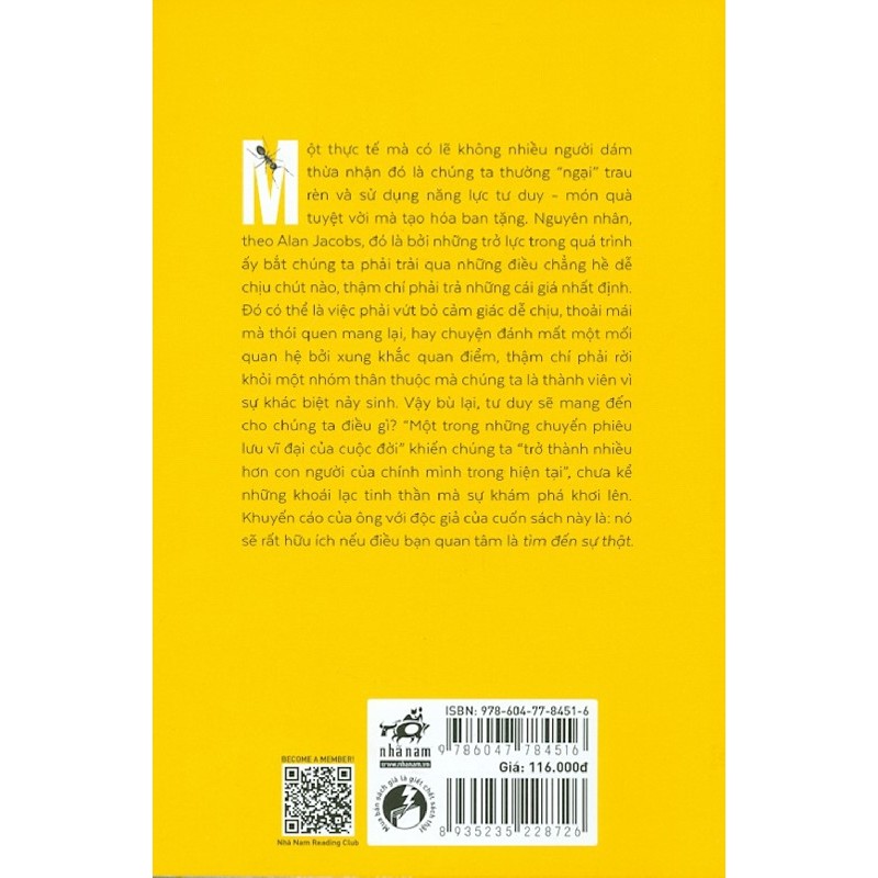 How To Think - Cách Tư Duy: Hướng Dẫn Sinh Tồn Trong Một Thế Giới Đầy Bất Đồng - Alan Jacobs 67421