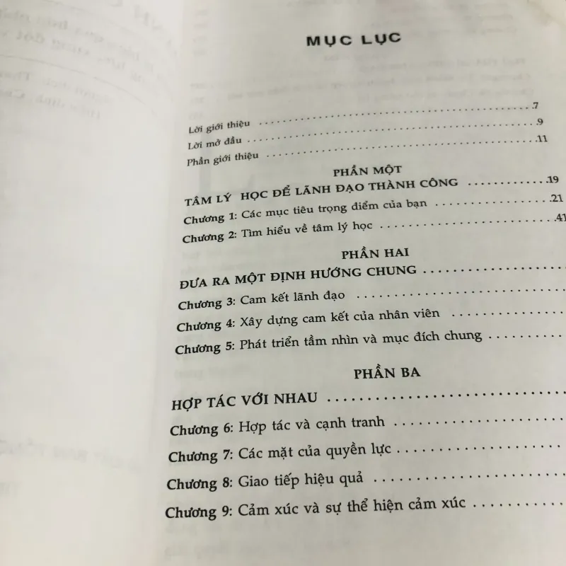 TÂM LÝ HỌC DÀNH CHO LÃNH ĐẠO  991299