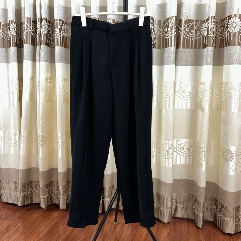 Quần Âu Nam Ống Suông Đứng Vải Thái Kháng Nhăn THOMAS Simple Trouser Ẩn Cúc Thomas S 996529