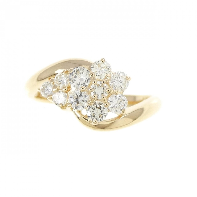 Nhẫn kim cương hoa K18YG 0.50CT 668757