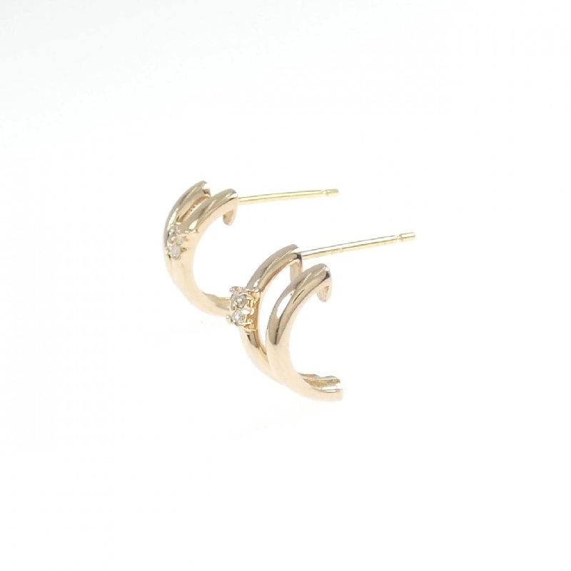 Bông tai kim cương hoa K18PG/K18YG 0.04CT - Hàng hiệu chính hãng 874677