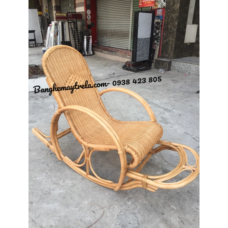 Ghế bập bênh mây đan kín 468161