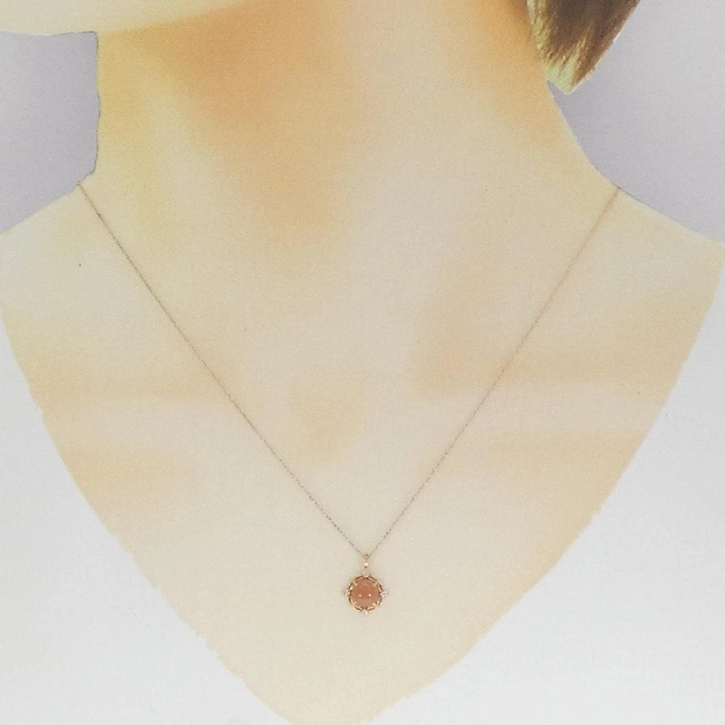 K10PG Đá Rhodochrosite Dây Chuyền - Hàng hiệu Chính hãng 859940