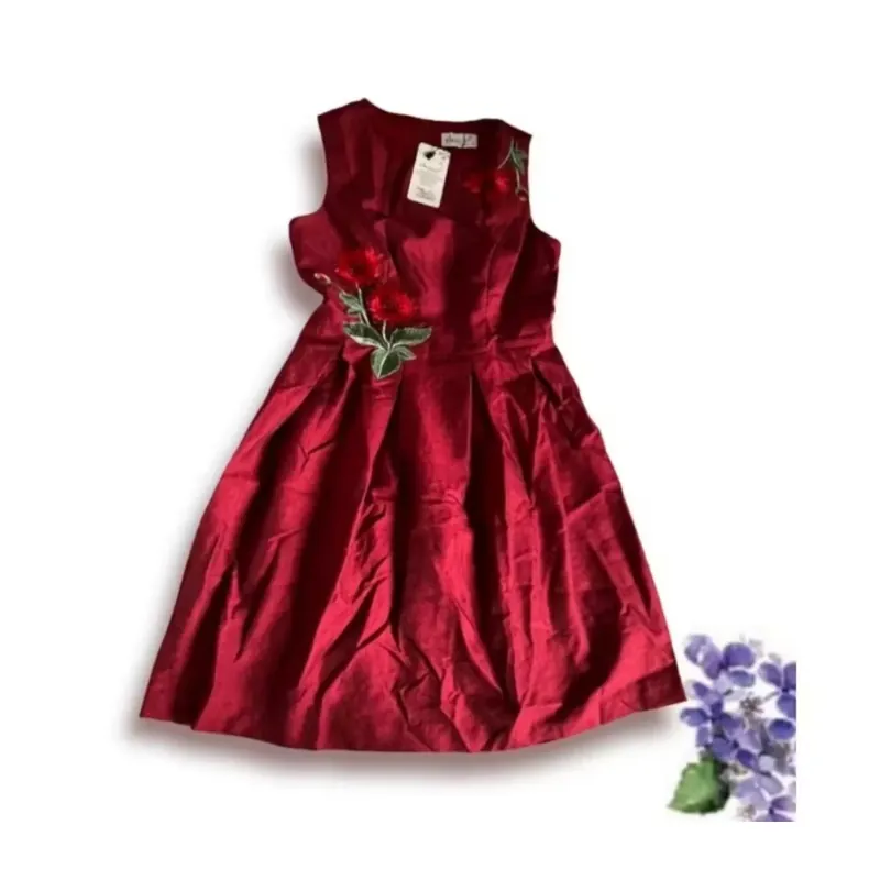 Đầm xòe gấm thêu hoa 709185